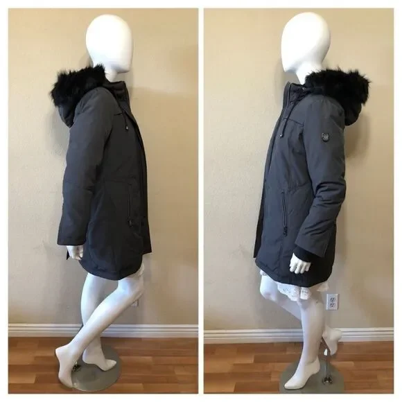 Vince Camuto Faux Fur Hooded Jacket Size XS Jackets & Coats
